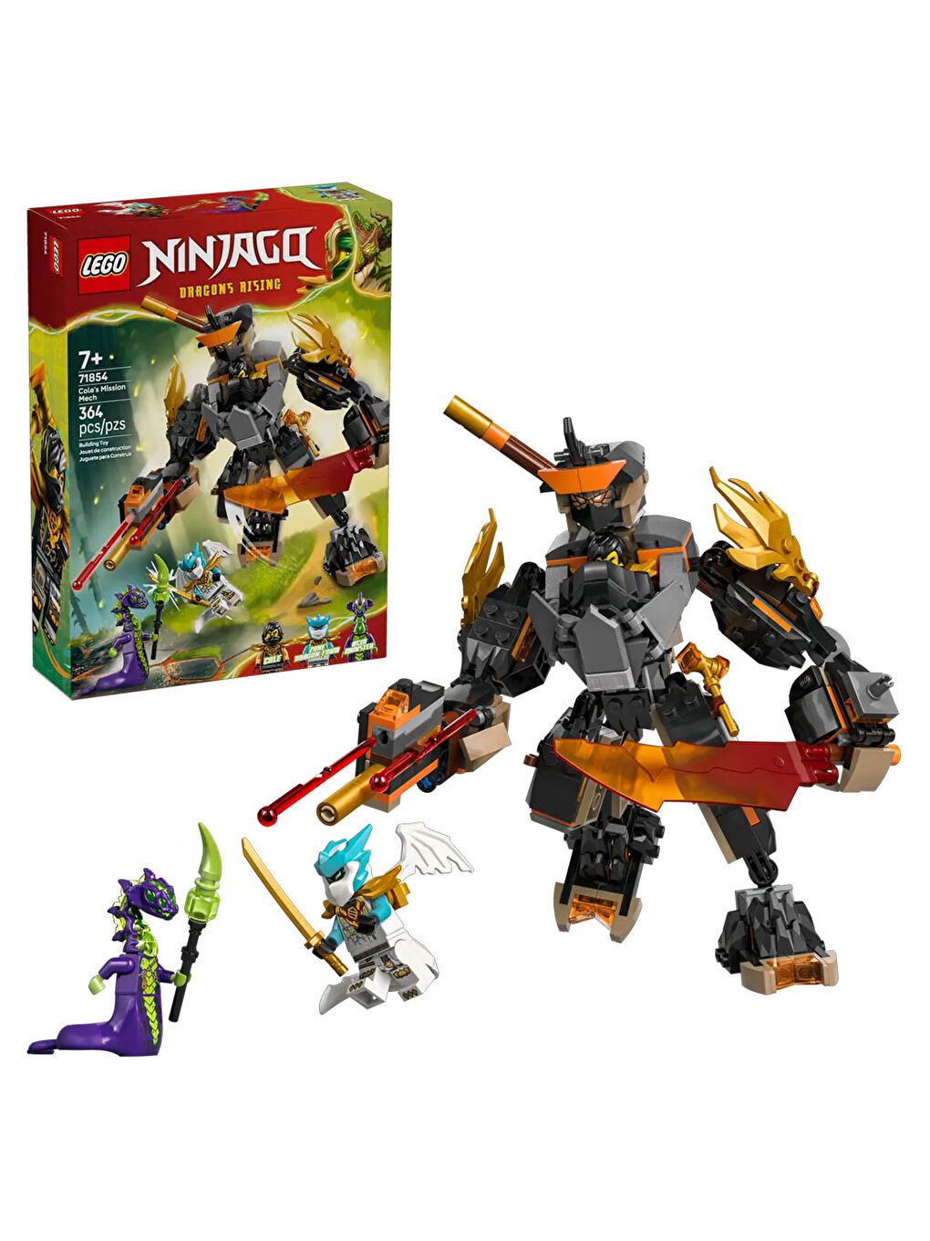 NINJAGO Cole’un Görev Robotu ve Ejderha Zane 71854
