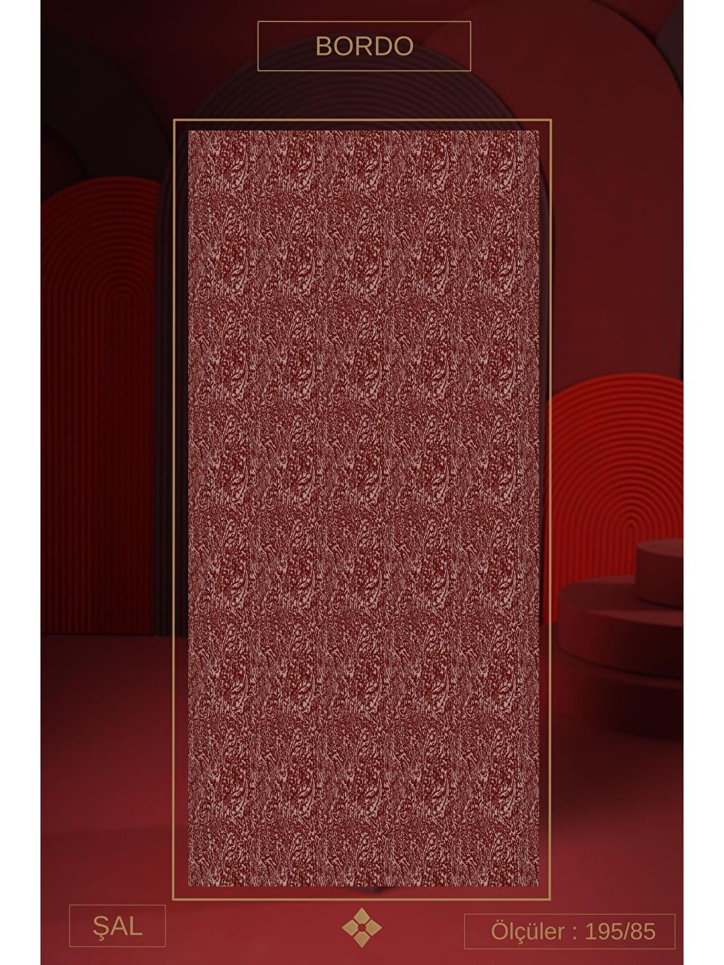 Karışık Kadın Müslin Şal Paketi Bordo (Degrade-Petra-Tyana)-3