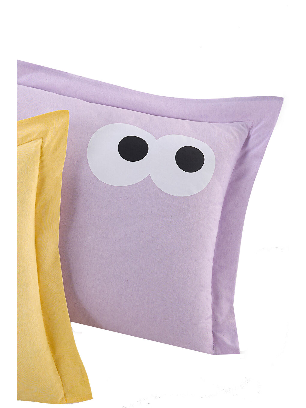 UPSTYLE Sari 2li Yastık Kılıfı Oxf. Funny 50x70 cm Sarı-Lila - 1