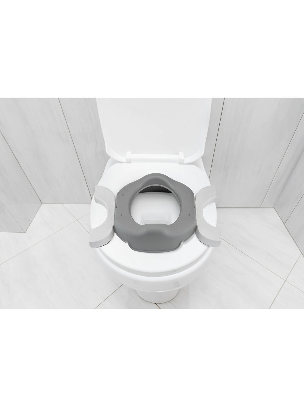 Portatif Katlanabilir Lazımlık Soft Gri New Color-2