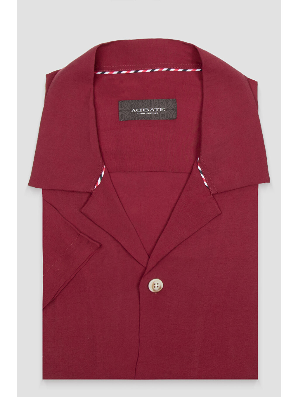 Capri Modal Modal Karışımlı Comfort Fit Bordo Apaş Yaka Erkek Düz Gömlek-4