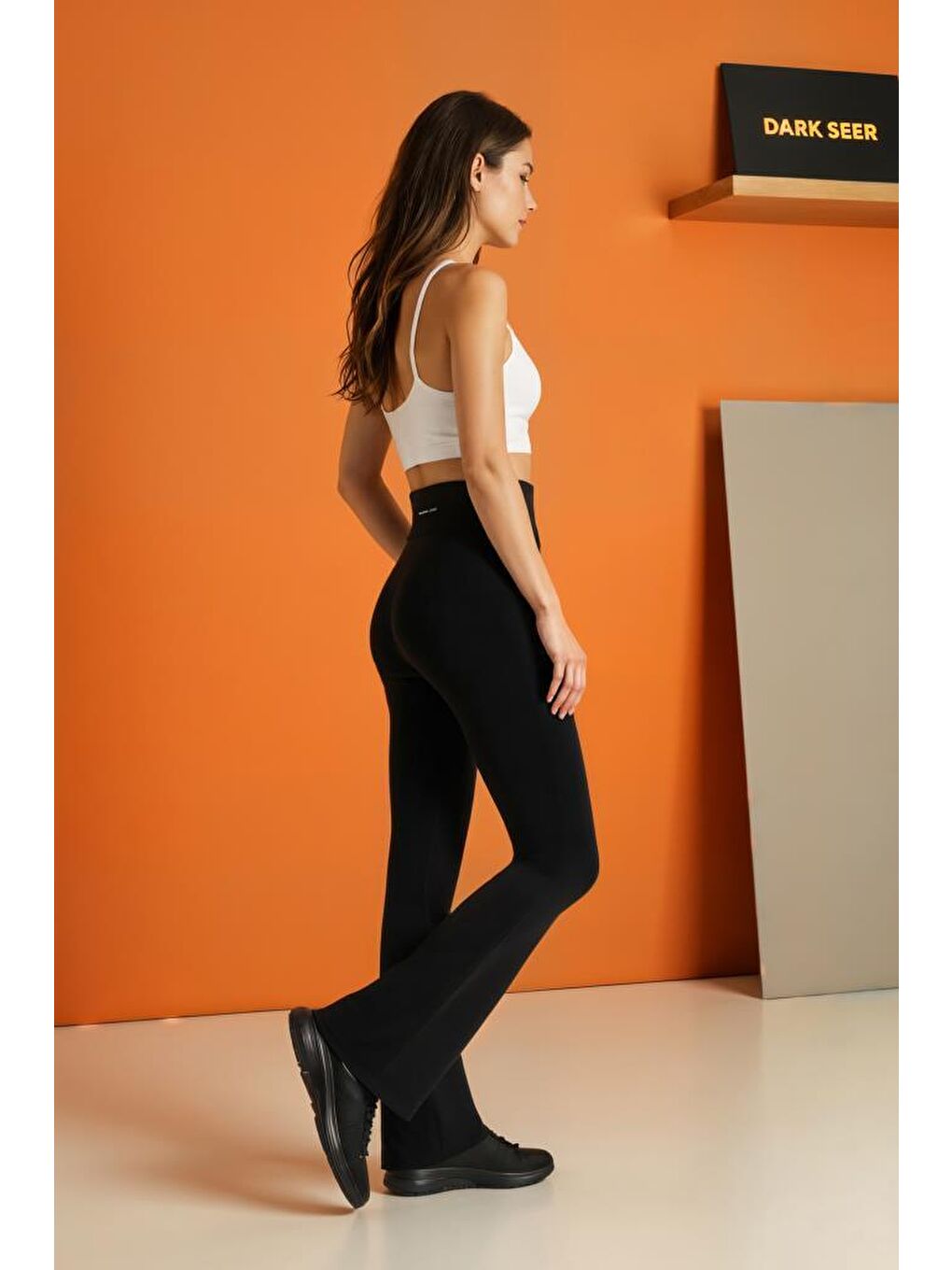 Siyah DS LUNA ISPANYOL PAÇA KADIN TAYT 2025-3