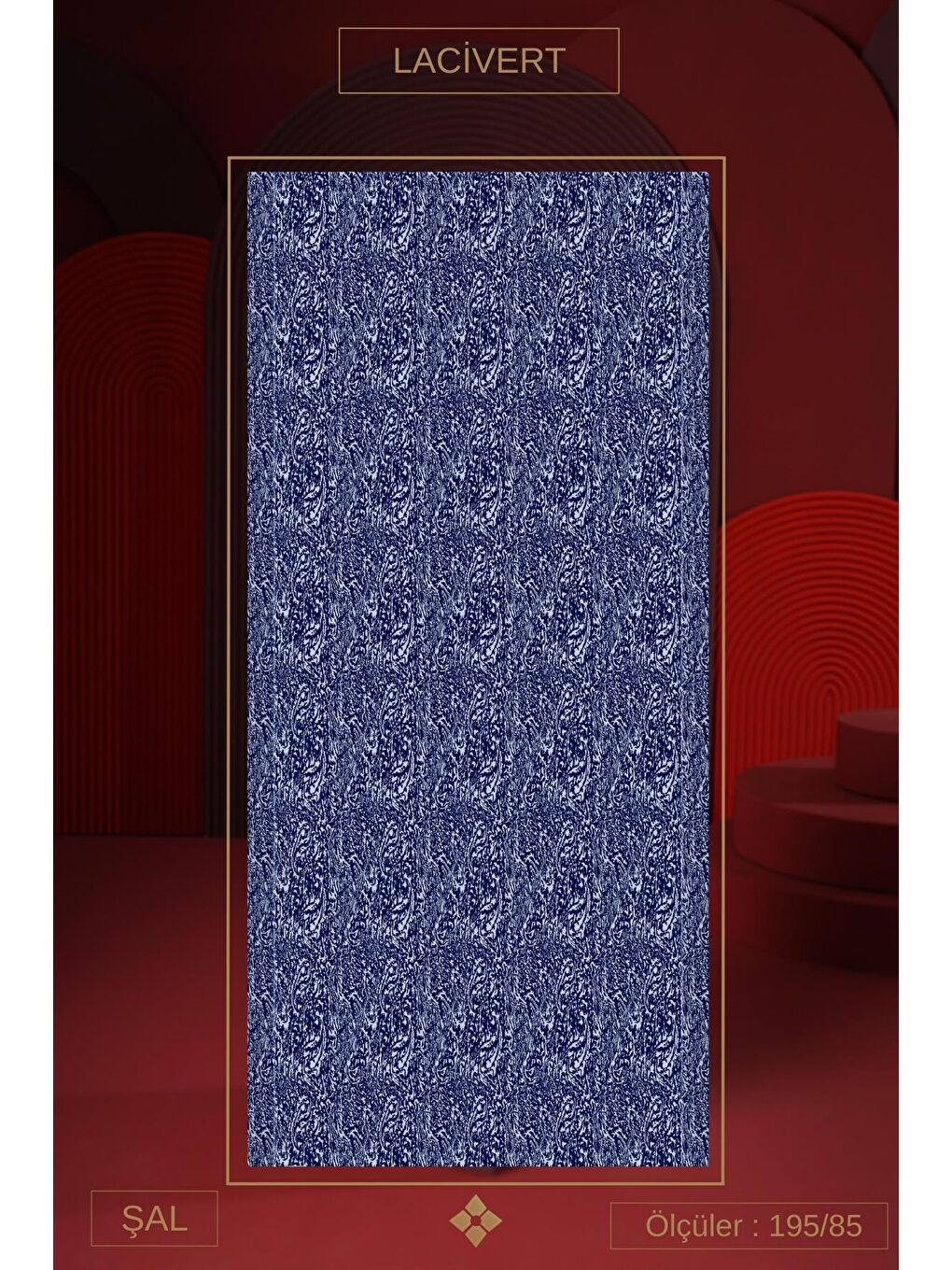 Karışık Kadın Müslin Şal Paketi Tyana (Lacivert-Krem-Mürdüm)-3