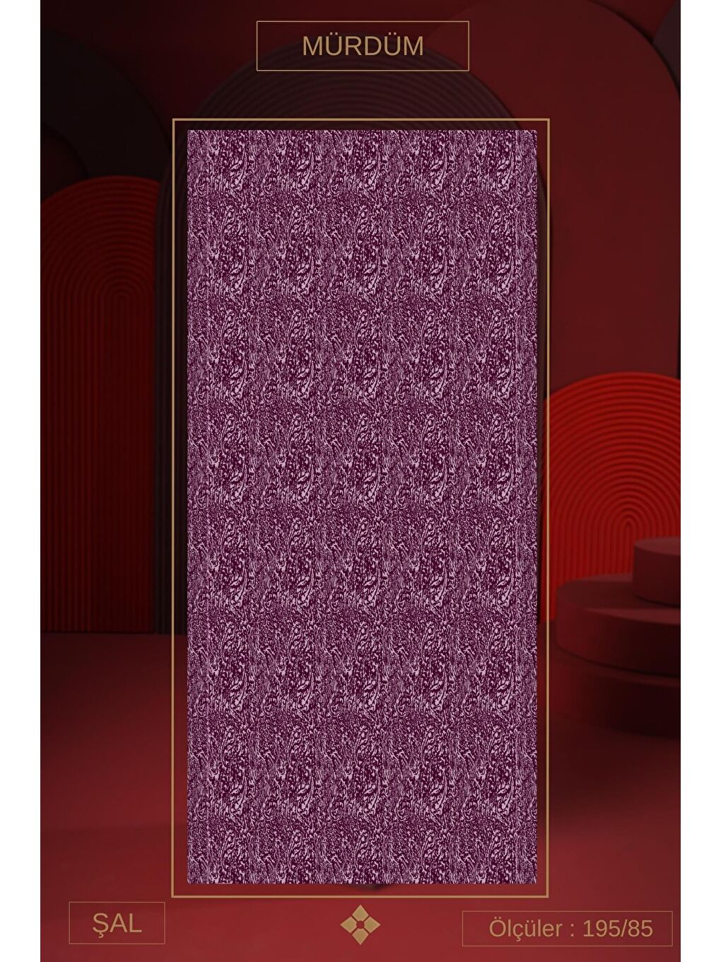 Karışık Kadın Müslin Şal Paketi Tyana (Lacivert-Krem-Mürdüm)-4