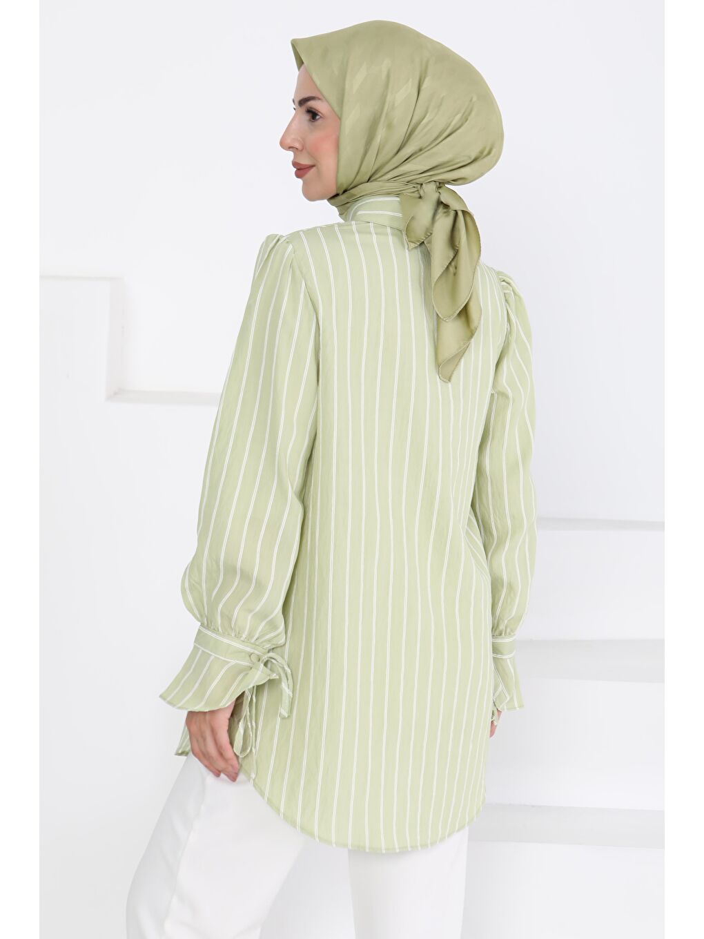 Çizgili Tunik Haki - 27275-4