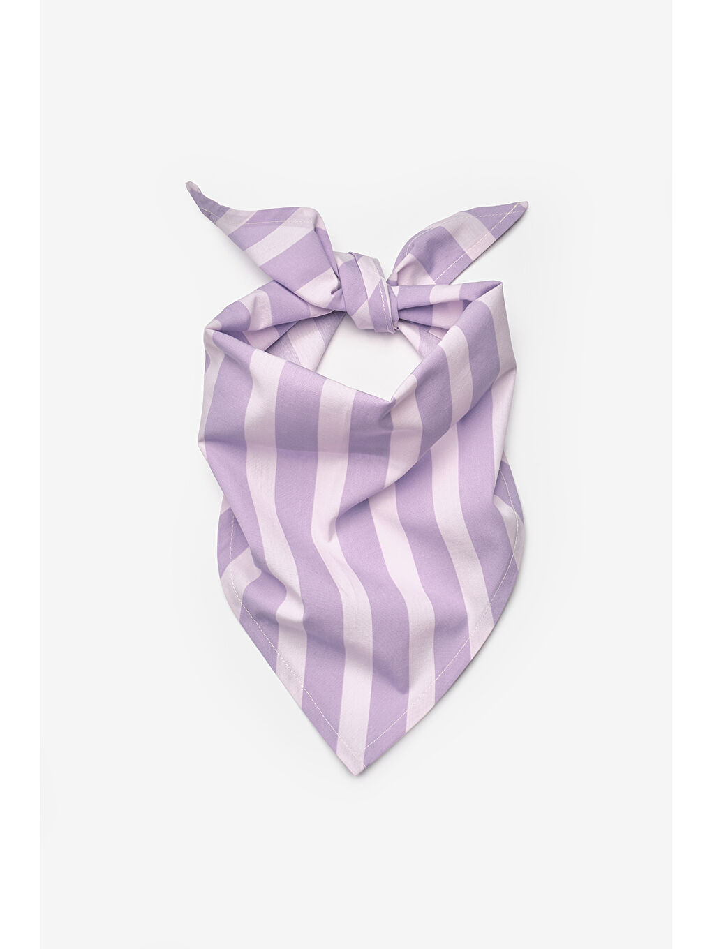 Lila Çizgi Desenli Çocuk Üçgen Fular