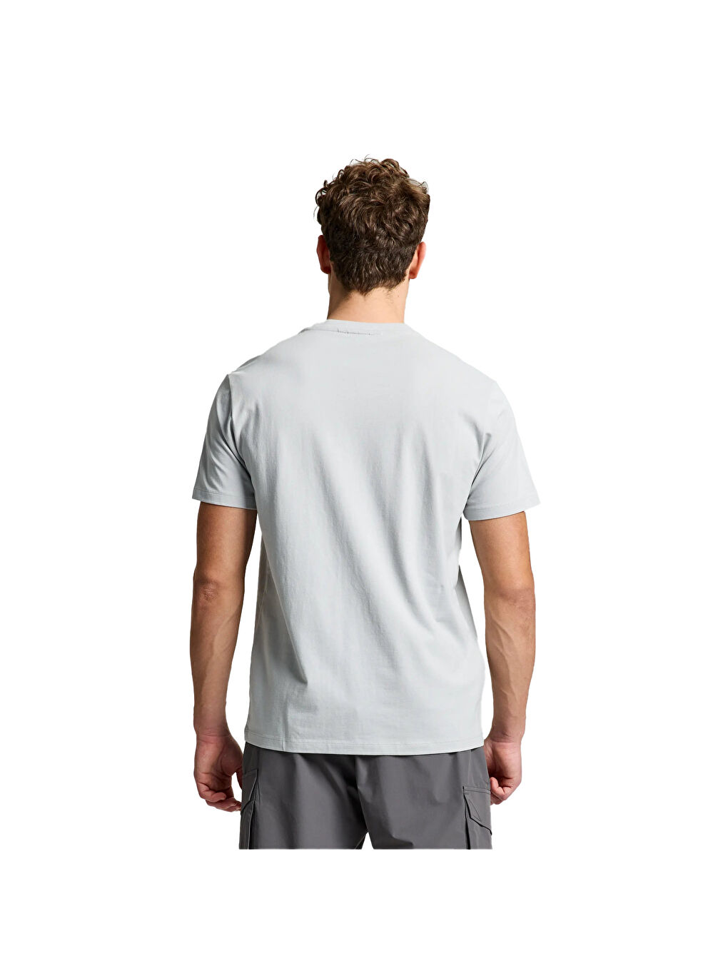 Logo Erkek Gri Tişört-4