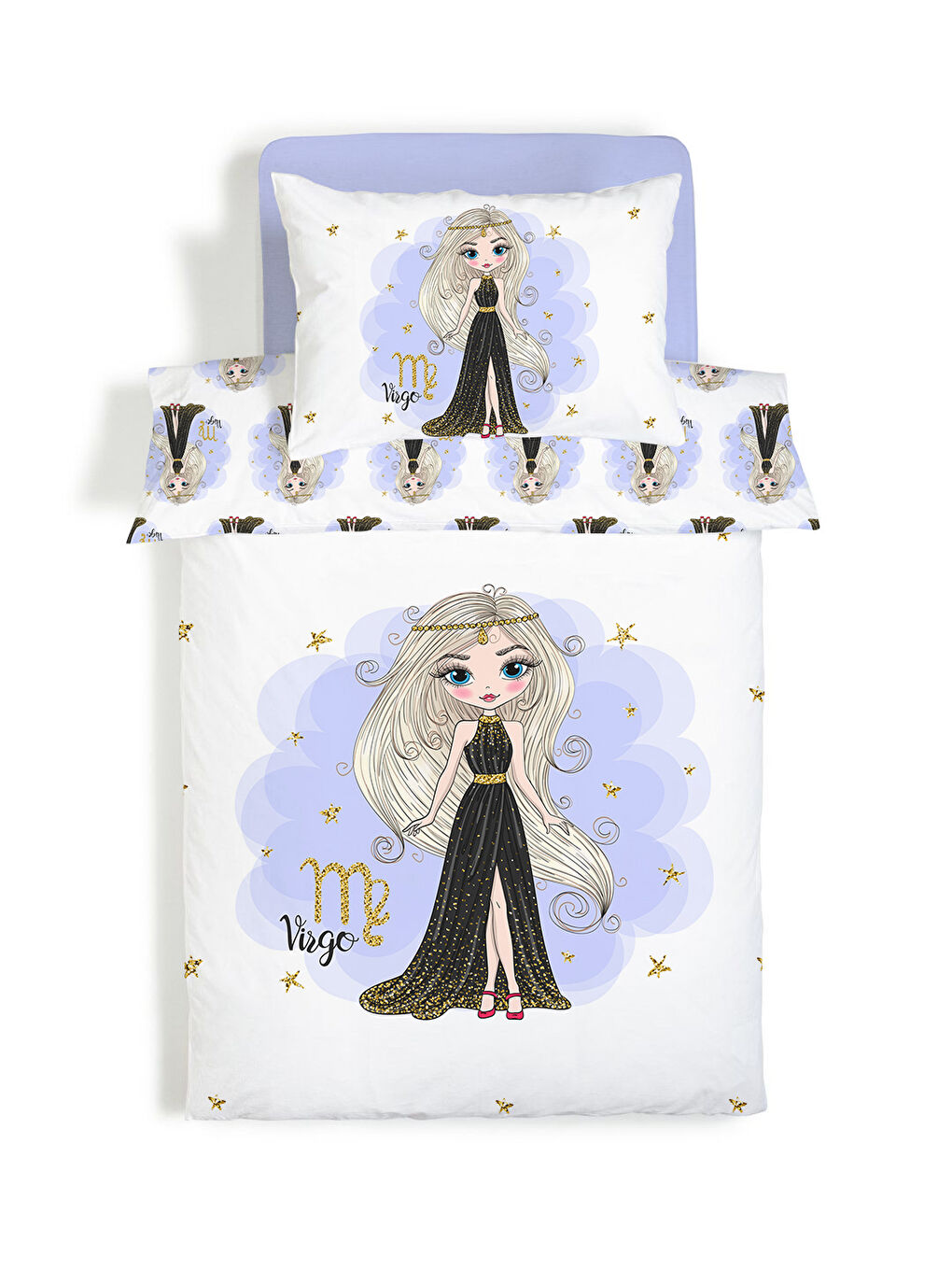 Karışık Prenses Kız Desenli Nevresim Takımı-1