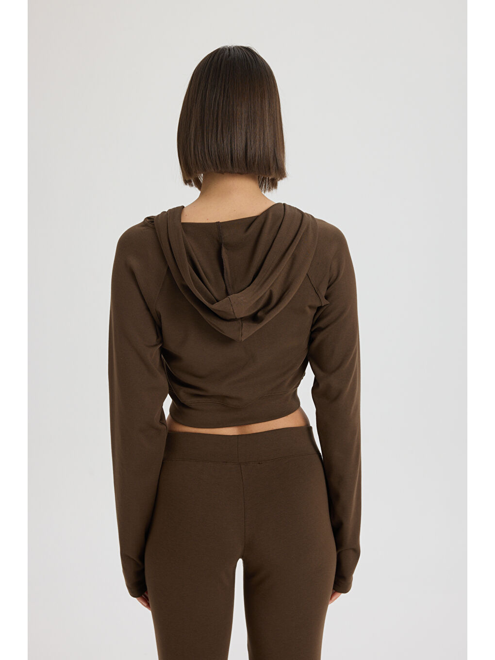 Kahverengi Remy Fermuarlı Kahve Eşofman Takım-3