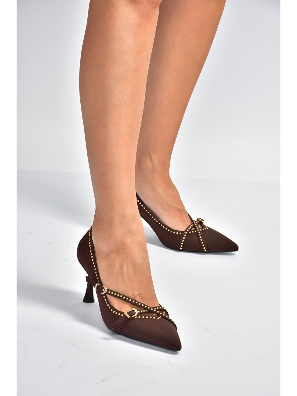 Kahverengi Kadın Topuklu Ayakkabı V820975004-1