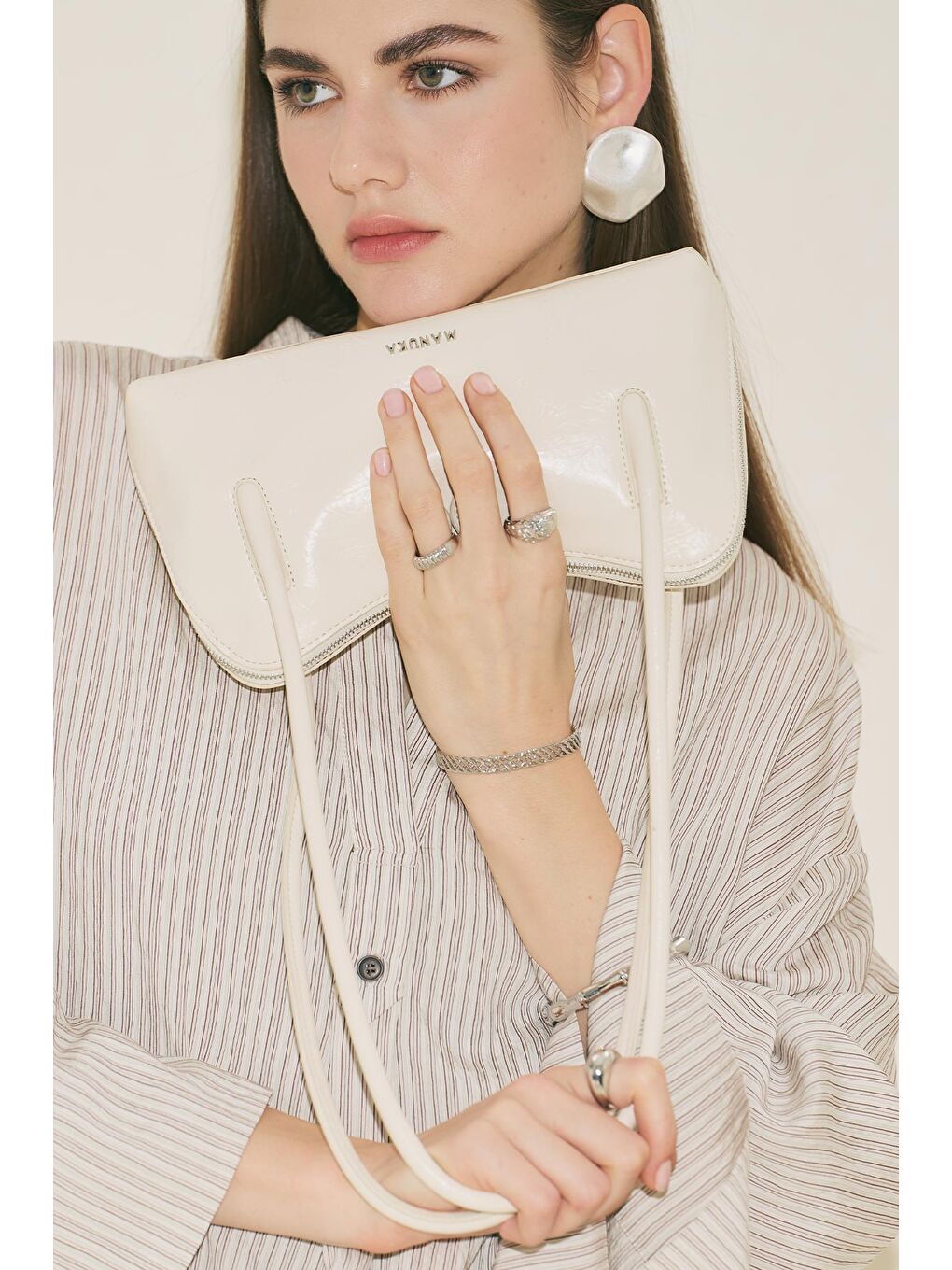 Kera Mini Çanta Bej-6