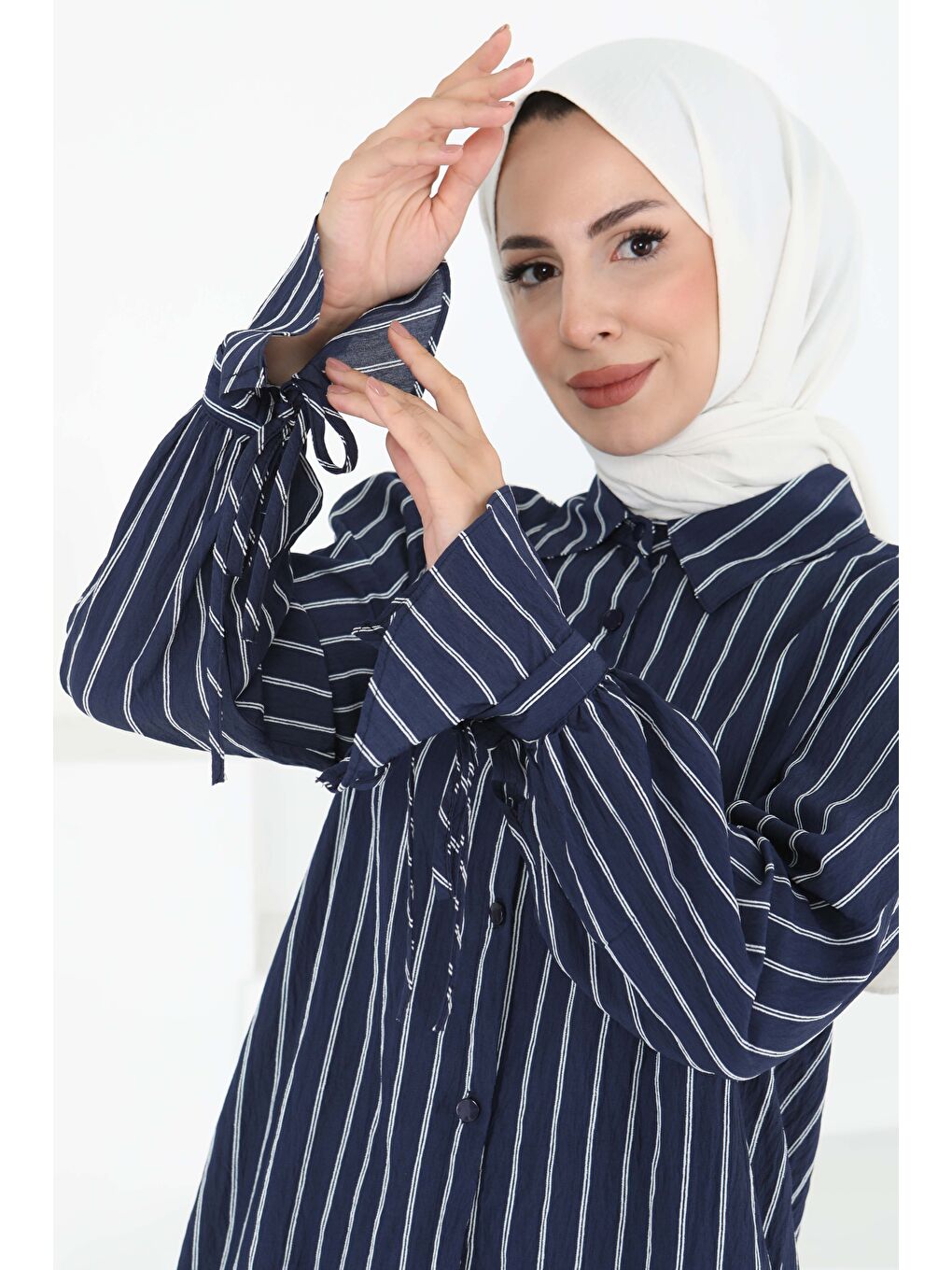 Çizgili Tunik Lacivert - 27275-1