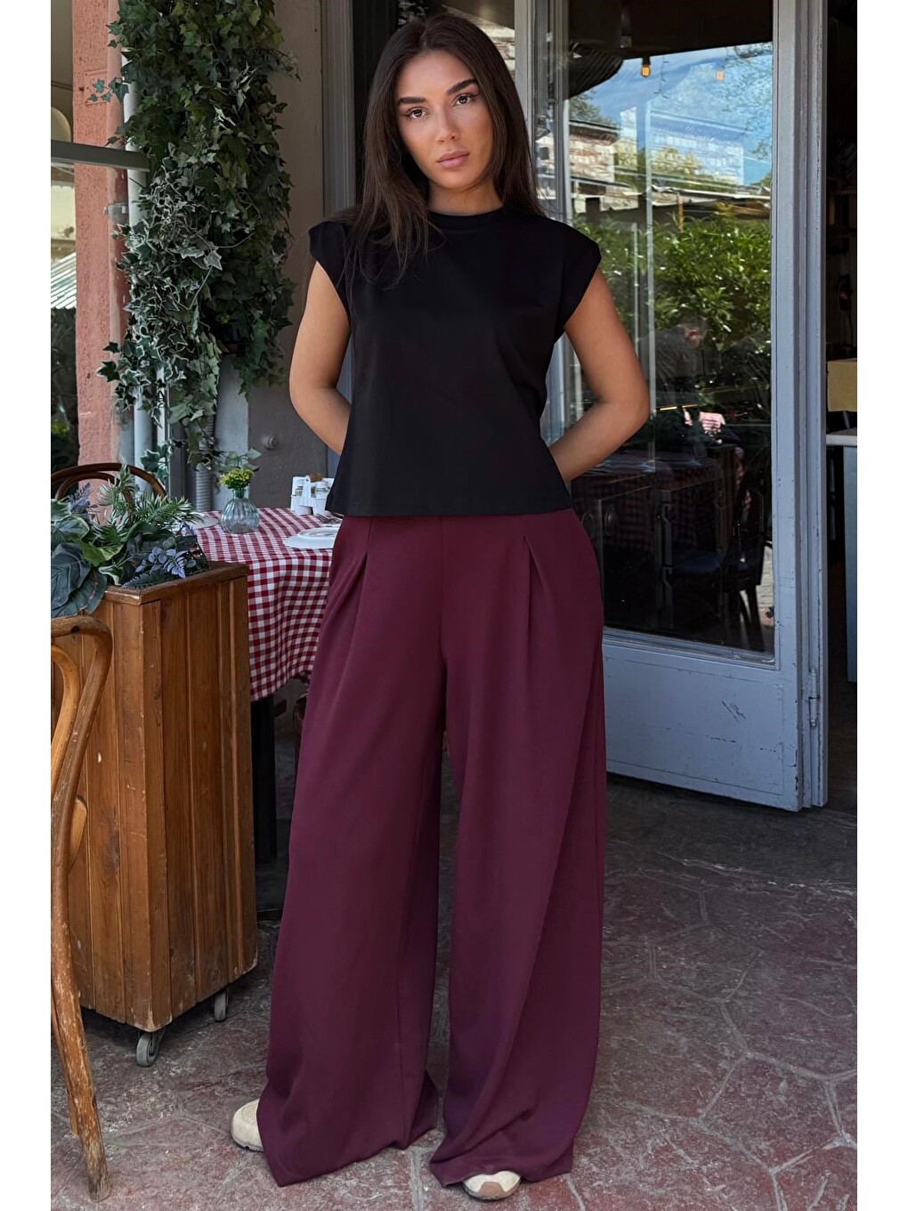 Siyah Vatkalı Basic Tişört Mg2809-3