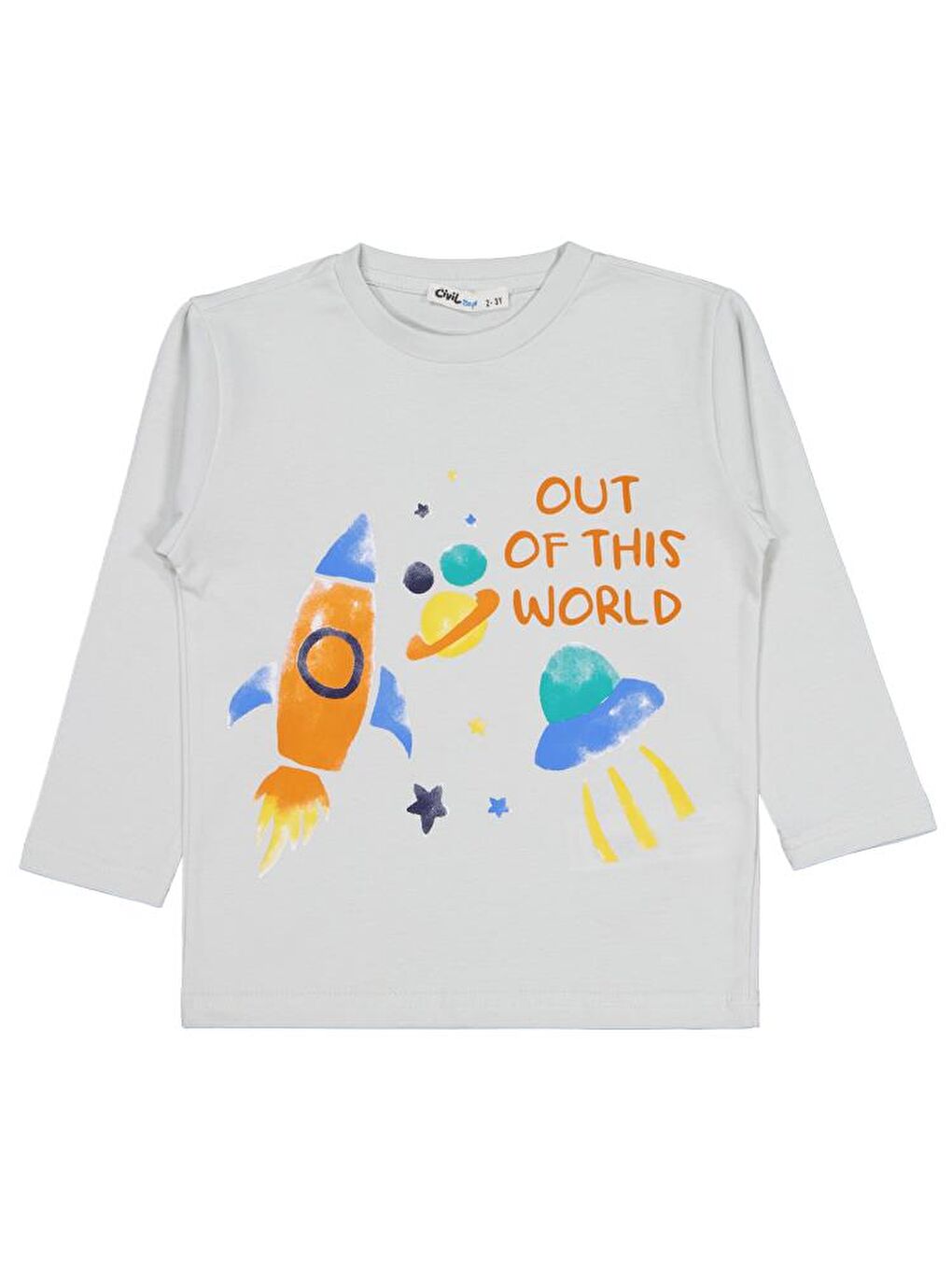 Gri Boys Out Of Thıs Baskılı 2-5 Yaş Sweatshirt-1