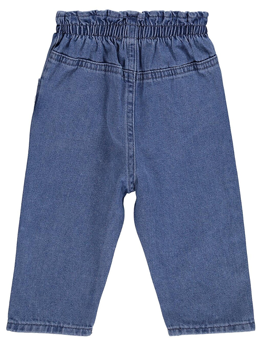 Baby Çiçek Nakışlı Denim 6-18 Ay Pantolon - Mavi-1