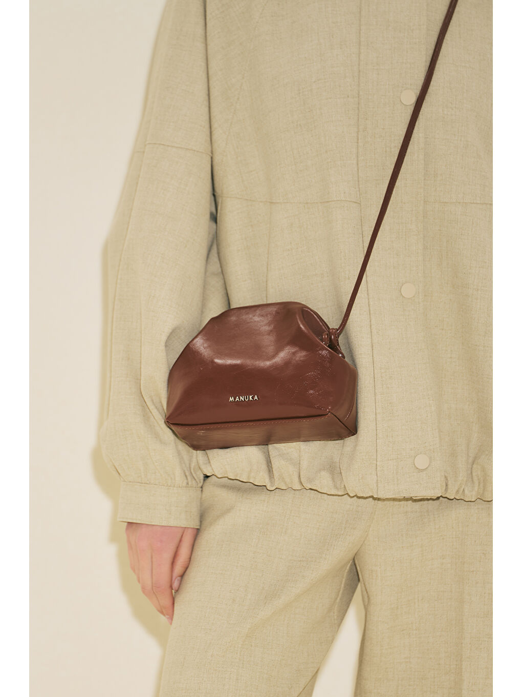 Agnes Mini Çanta Kahverengi-1