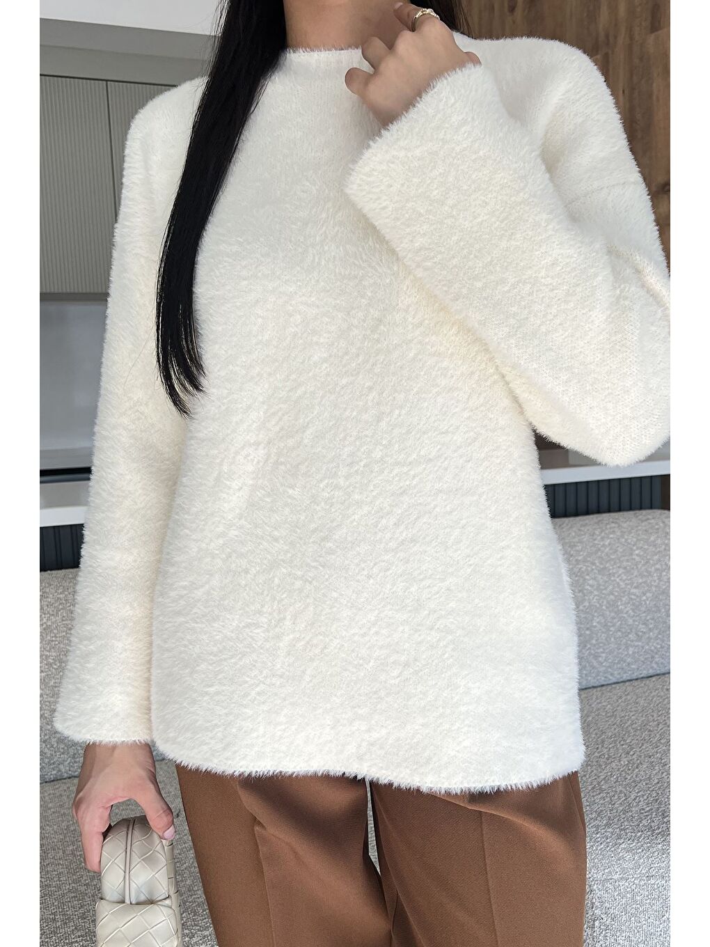 Ekru Salaş Sakallı Triko Kazak (s,m,l,xl Uyumludur)-2