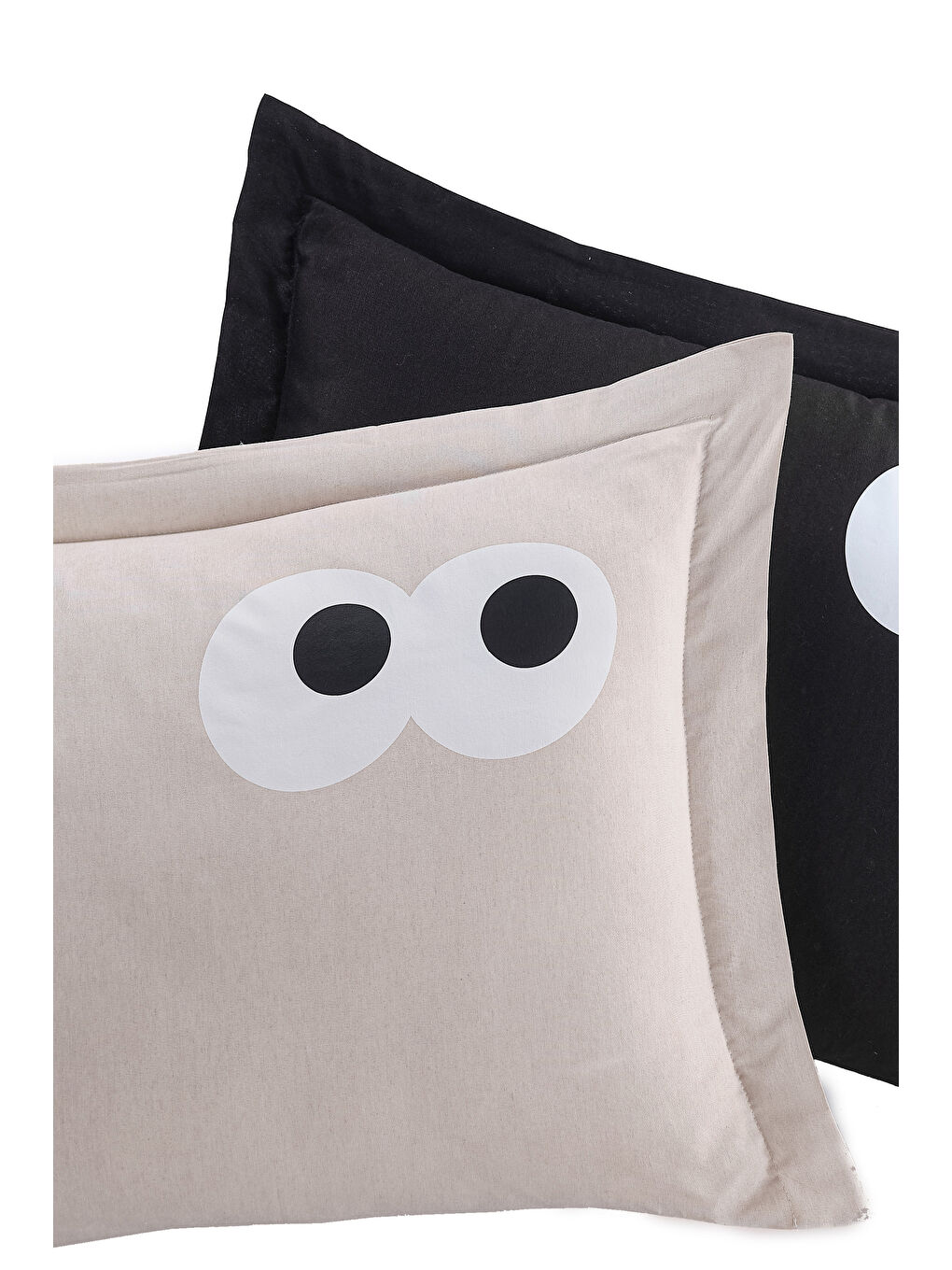 2li Yastık Kılıfı Oxf. Funny 50x70 cm Siyah-Kahve-1