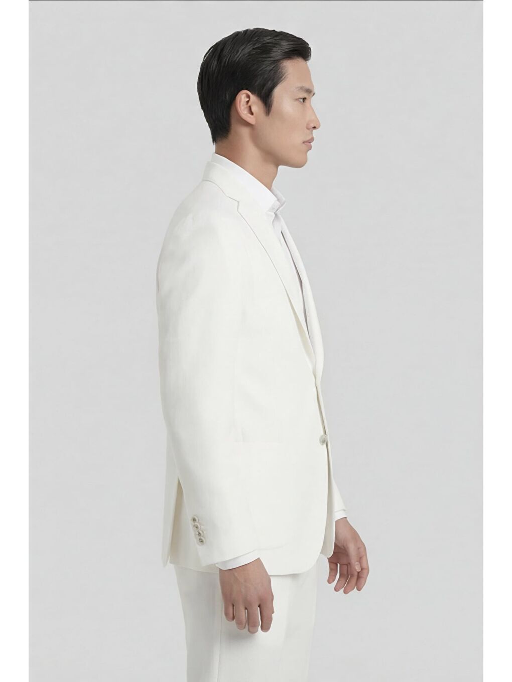 Erkek Pamuk Karışımlı 6 Drop Klasik Ekru Takım Elbise-2