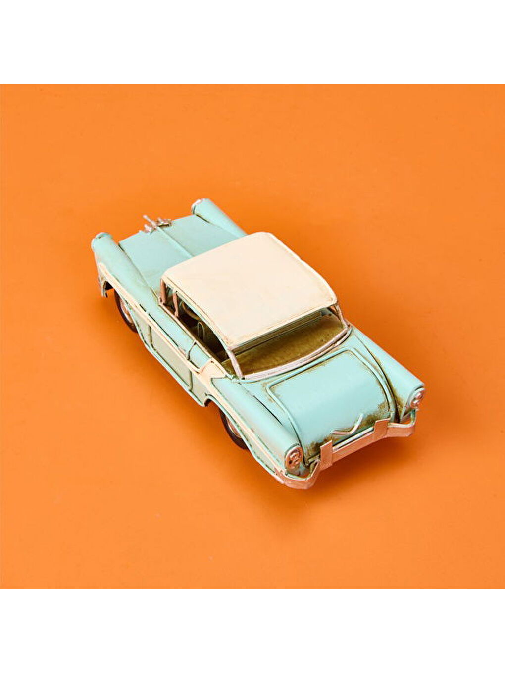 Dekoratif Metal Araba - Mavi - 17 cm-3
