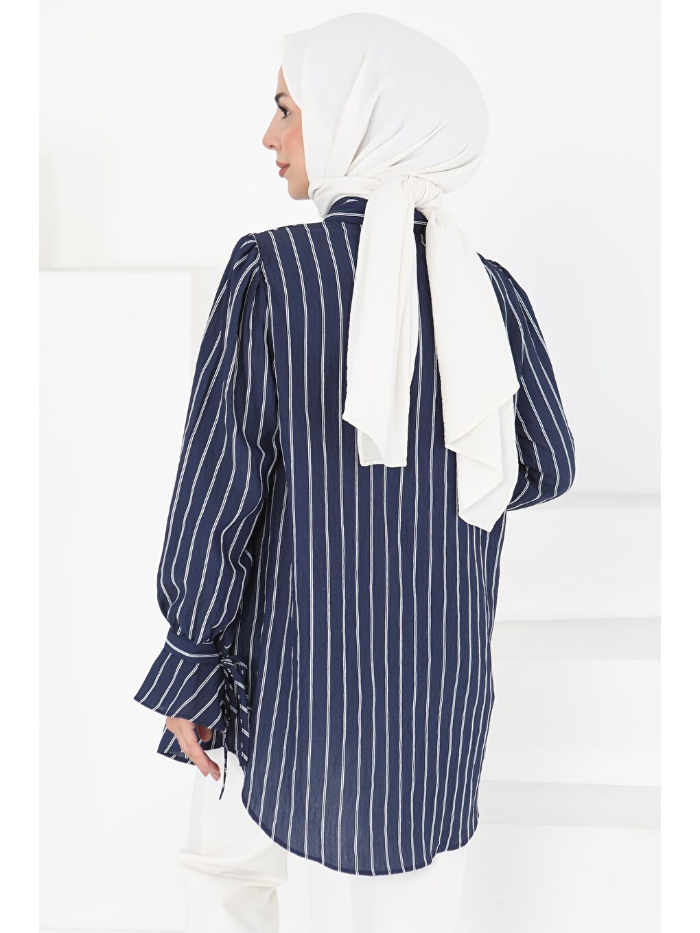 Çizgili Tunik Lacivert - 27275-4