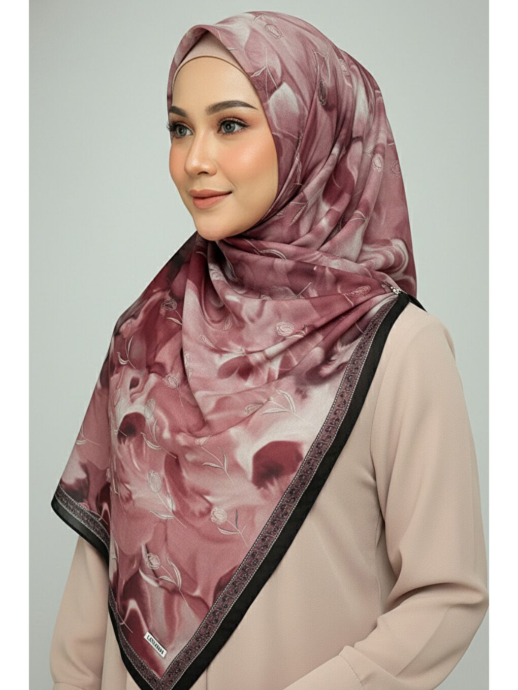 Soft Mist Serisi Pamuk Şal Bordo - 27985-BORDO-1