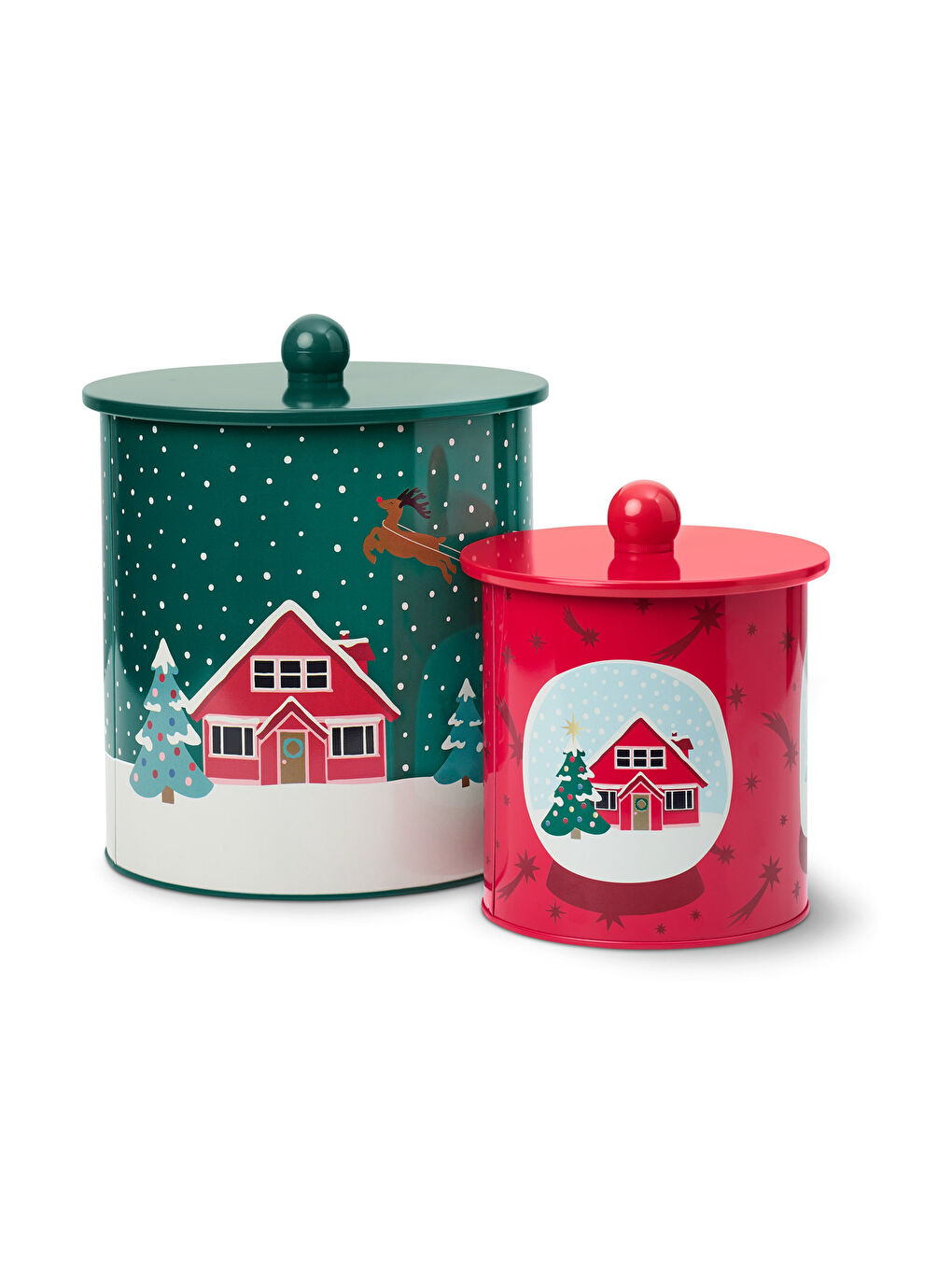 Renksiz Kurabiye Saklama Kutusu, 2 li Set-1