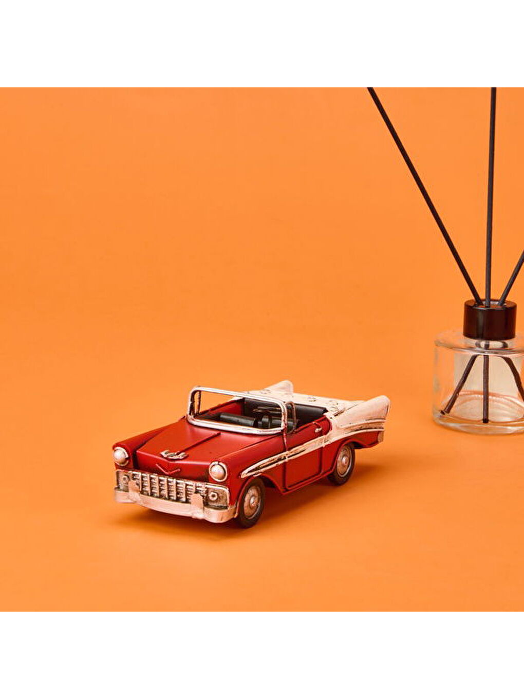Dekoratif Metal Araba - Kırmızı - 17 cm-1