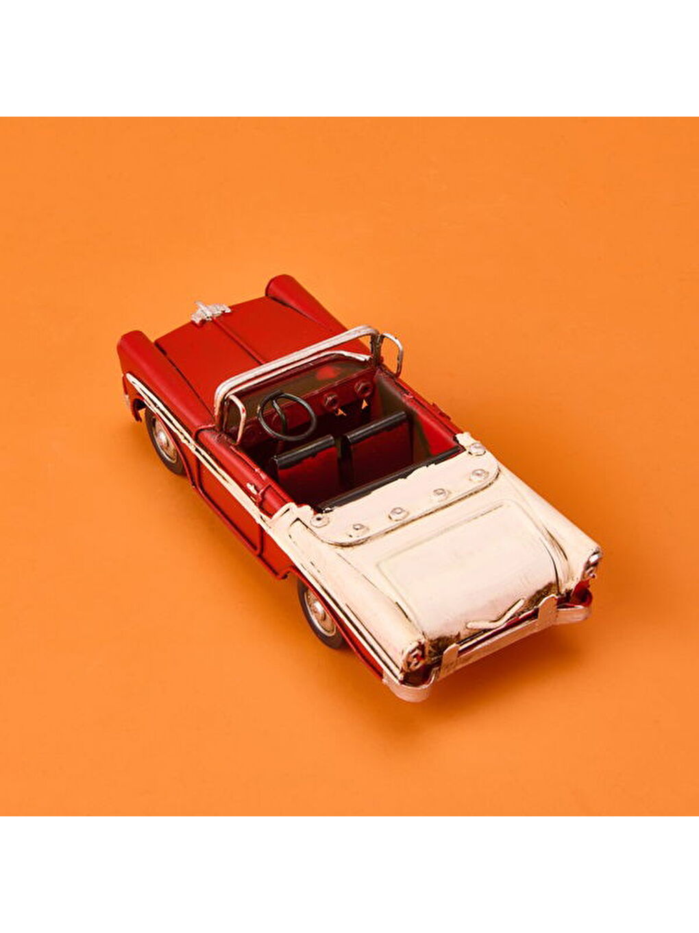 Dekoratif Metal Araba - Kırmızı - 17 cm-2