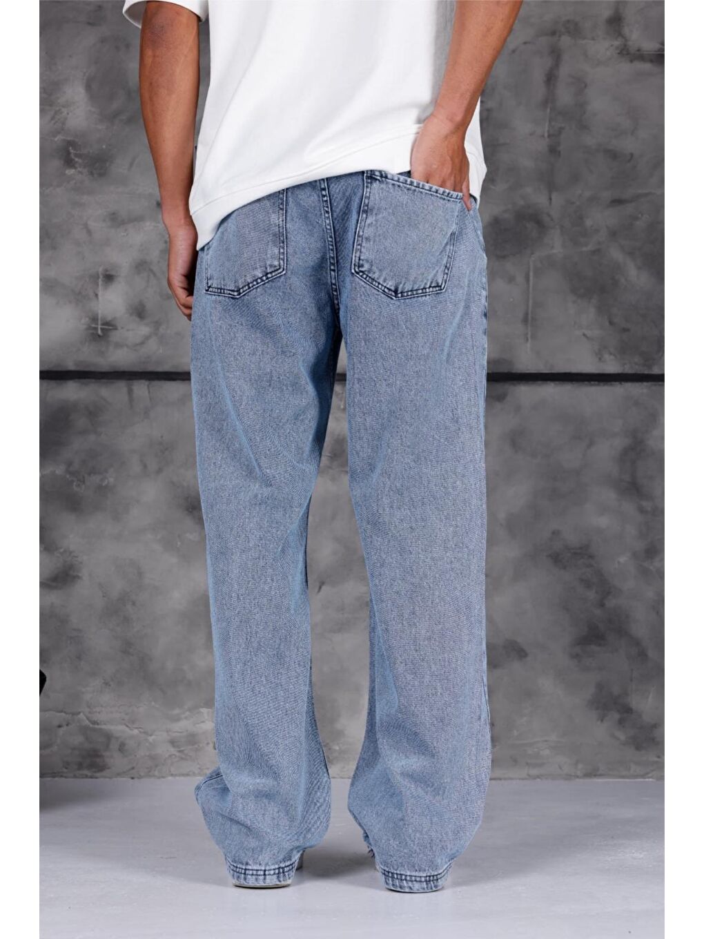 Mavi Jackson Unisex Oversize Beli İpli ve Lastikli Denim Jean Pantolon - Baggy Jean-5