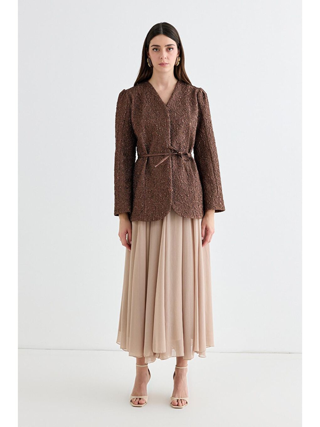 Kahverengi Lenia Jakar Ceket Mocha