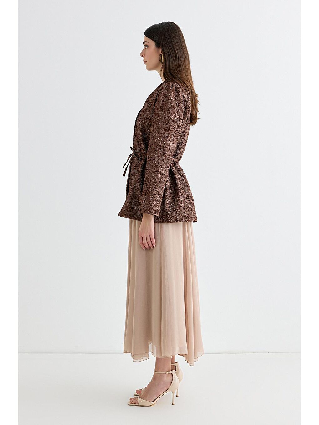 Kahverengi Lenia Jakar Ceket Mocha-3