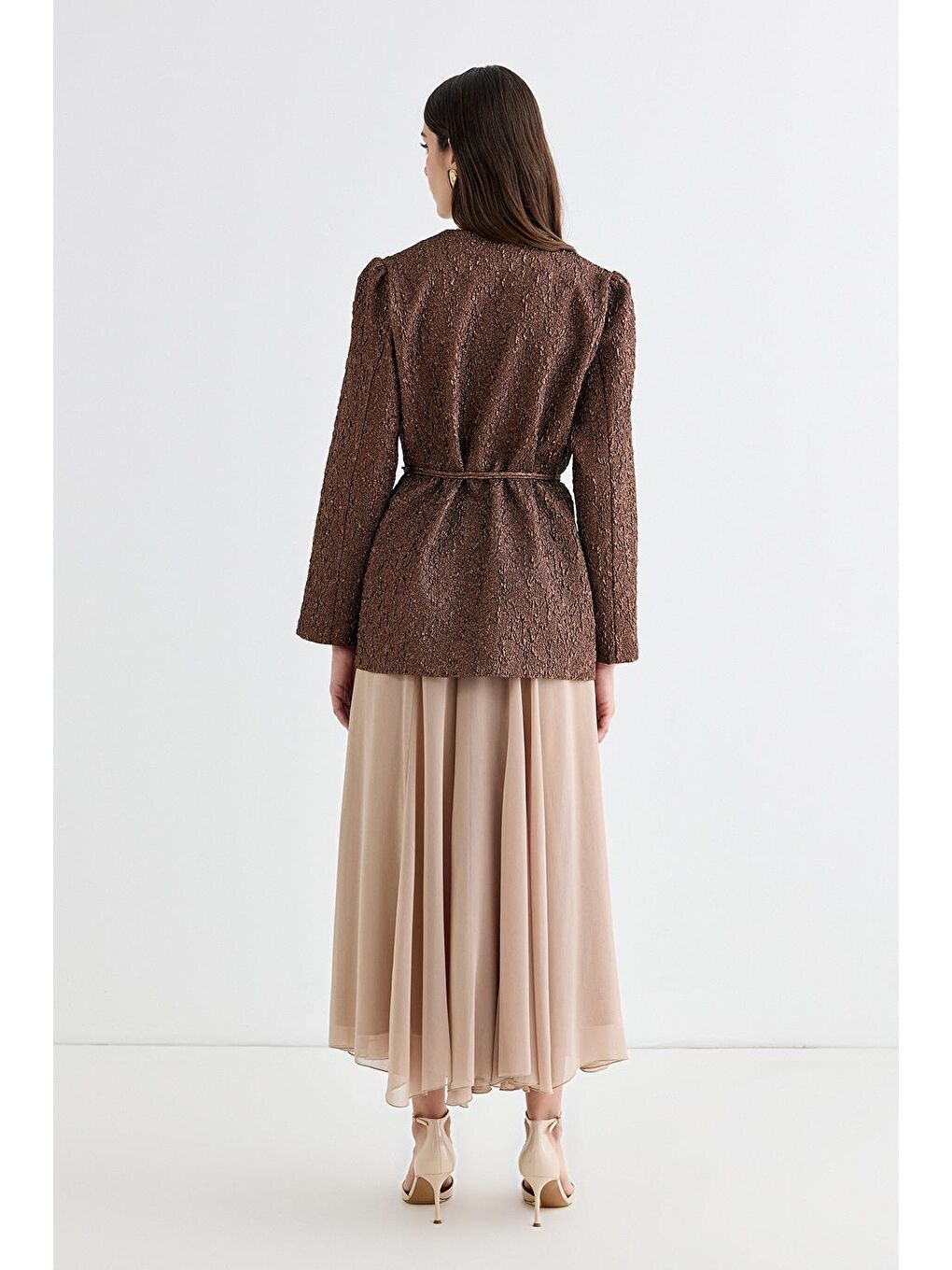 Kahverengi Lenia Jakar Ceket Mocha-4