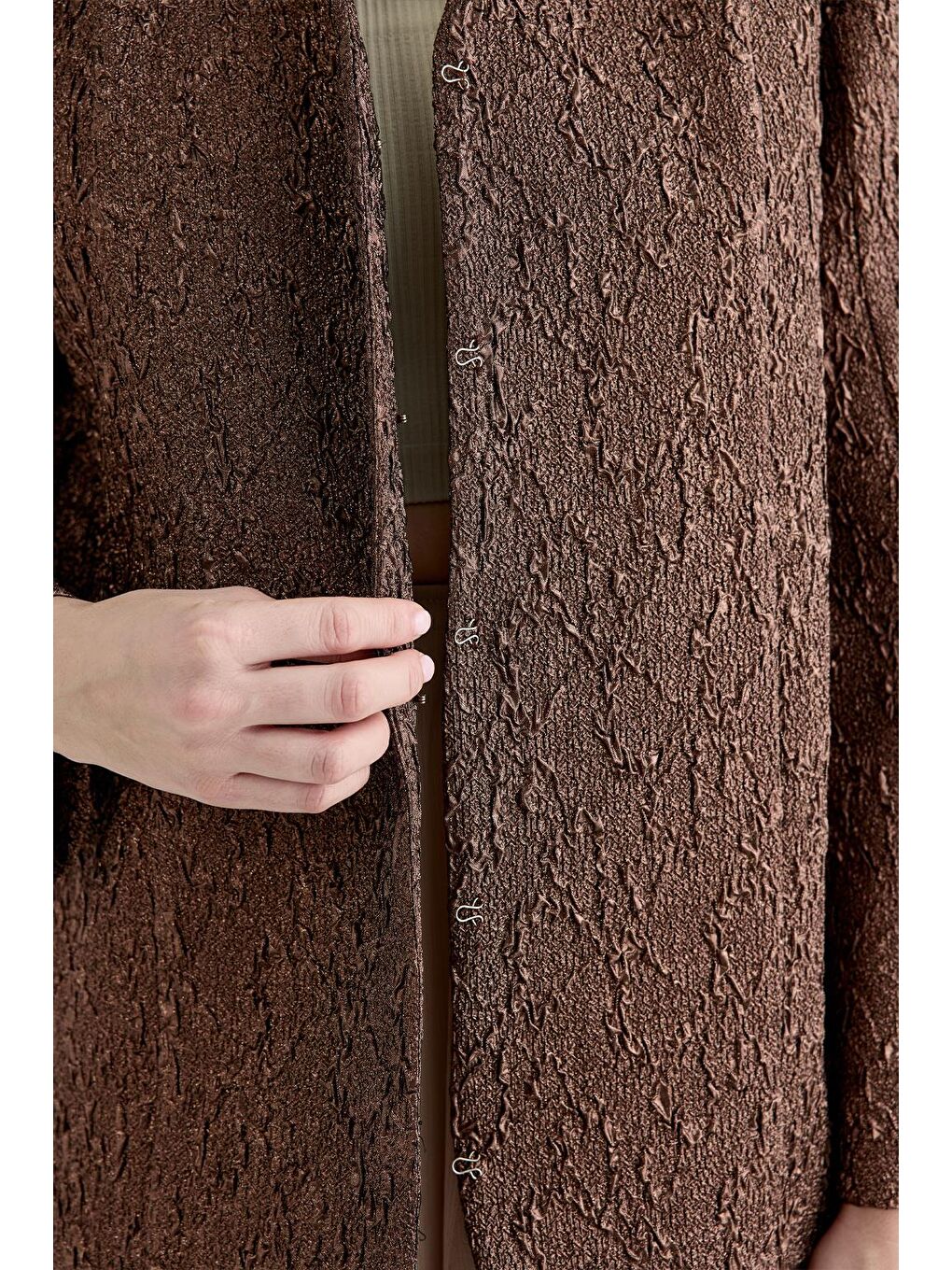 Kahverengi Lenia Jakar Ceket Mocha-5