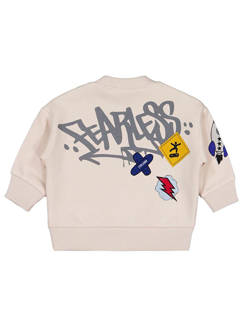 Bej Baby Kaykay Baskı 6-18 Ay Sweatshirt-1