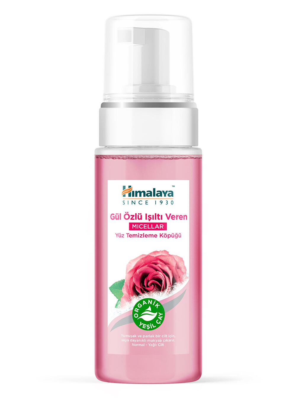 Micellar Parlatıcı Yüz Temizleyici Köpük, Organik Gül, Normal-Yağlı Ciltler, 150 ml-1
