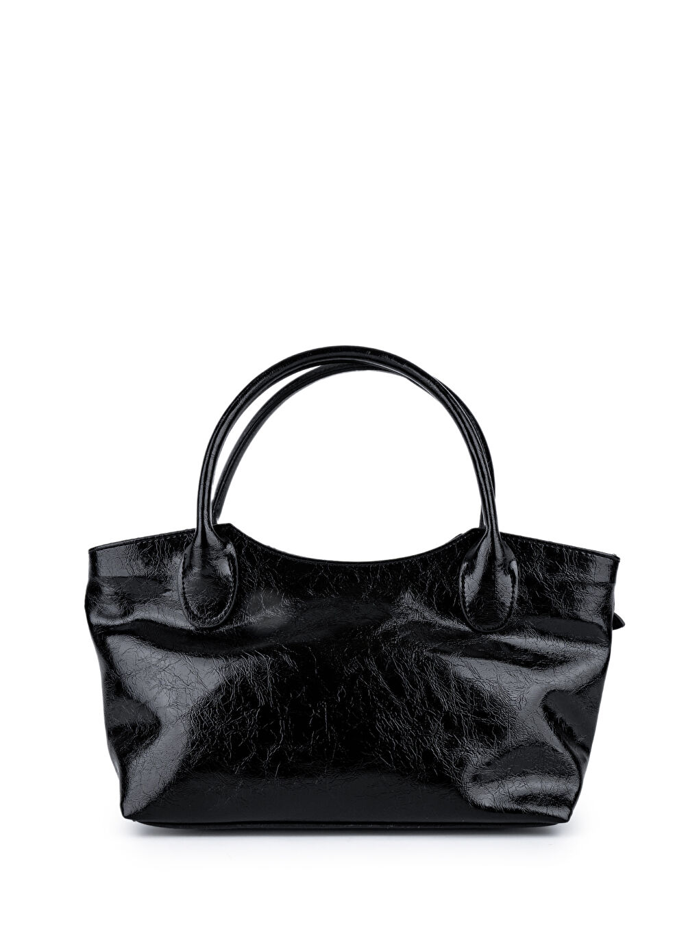 Kemer Detaylı Suni Deri Kadın El Çanta Stars Siyah-2