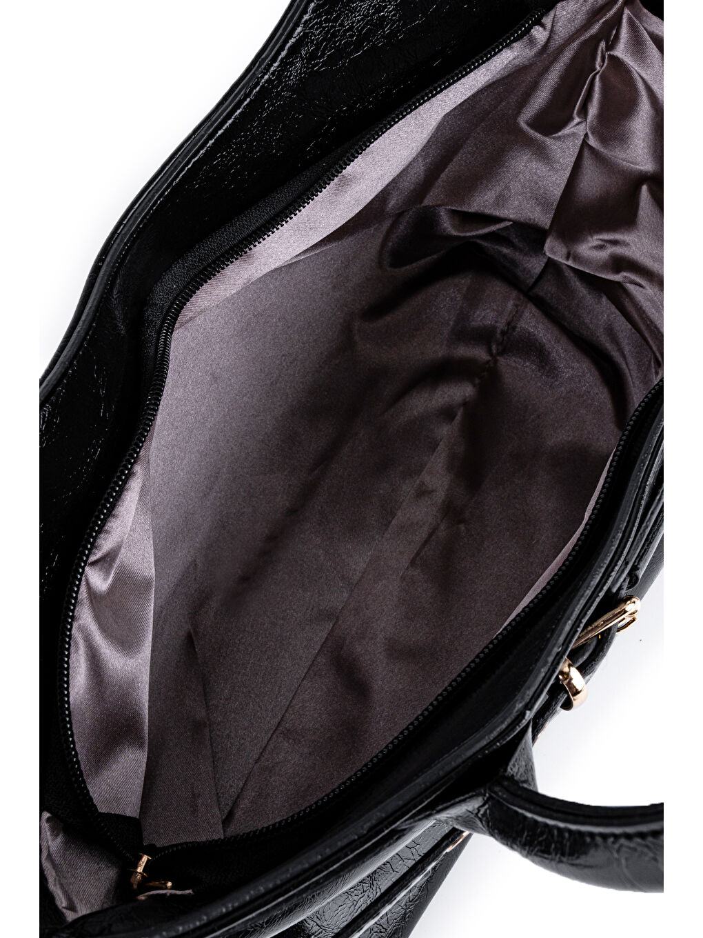 Kemer Detaylı Suni Deri Kadın El Çanta Stars Siyah-3