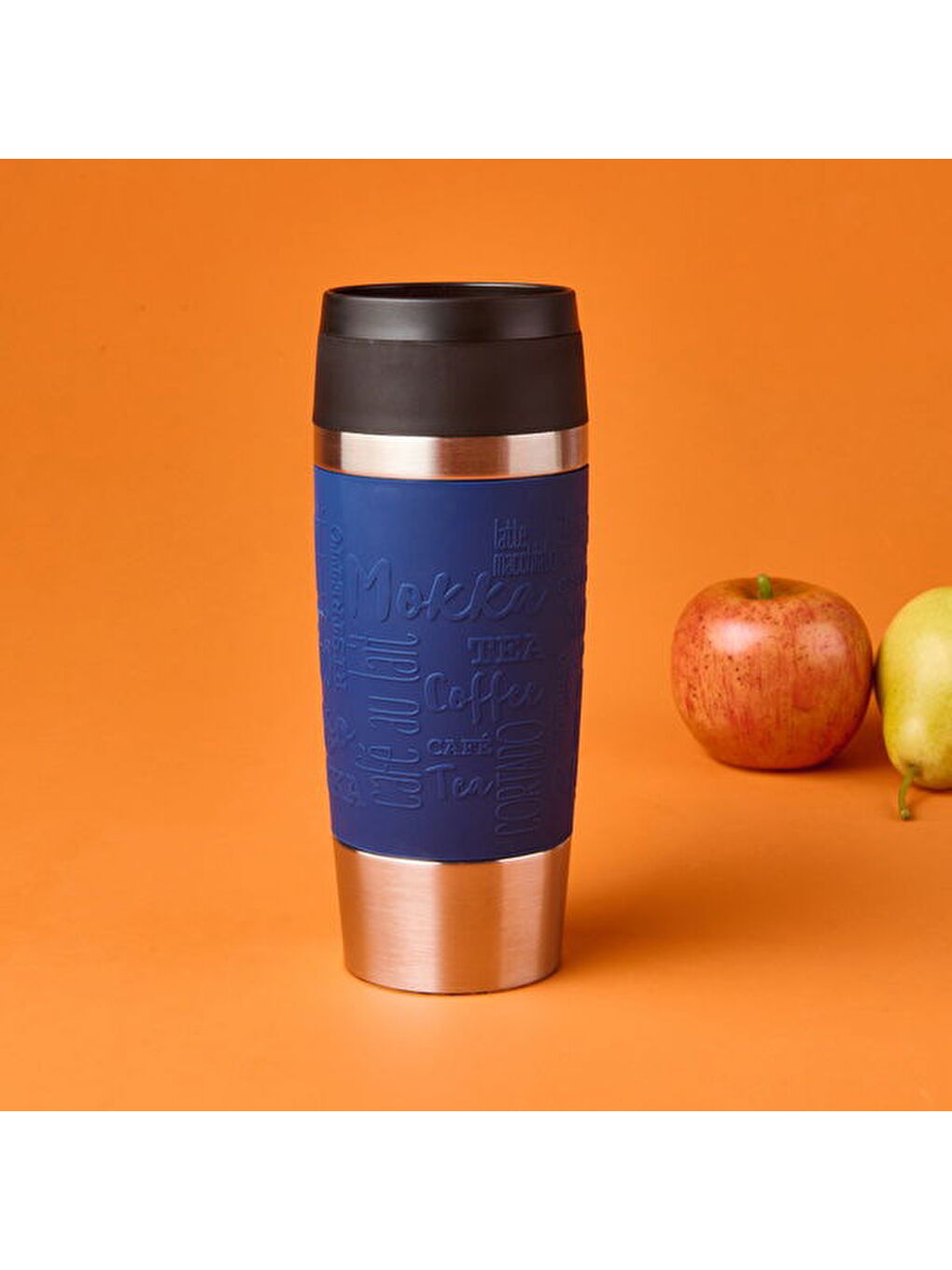 Karışık Travel Mug Termos - Mavi - 360 ml-5