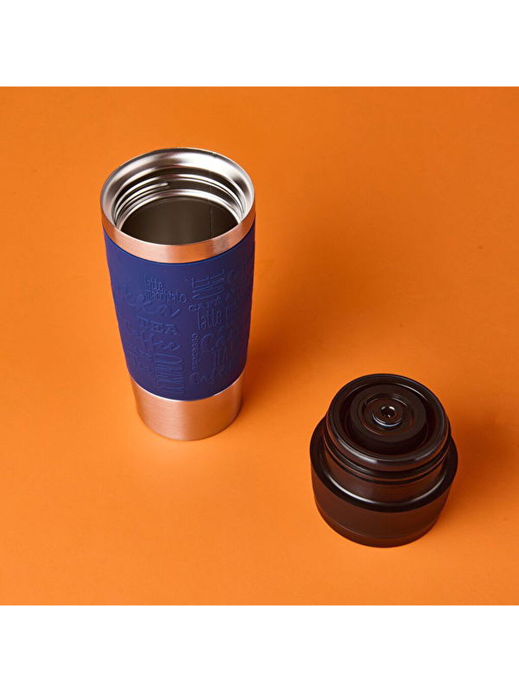 Karışık Travel Mug Termos - Mavi - 360 ml-6