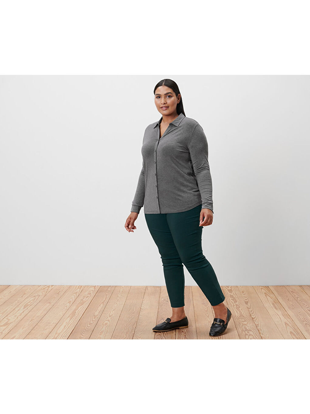 Kadın Esnek Pantolon, Yeşil-2