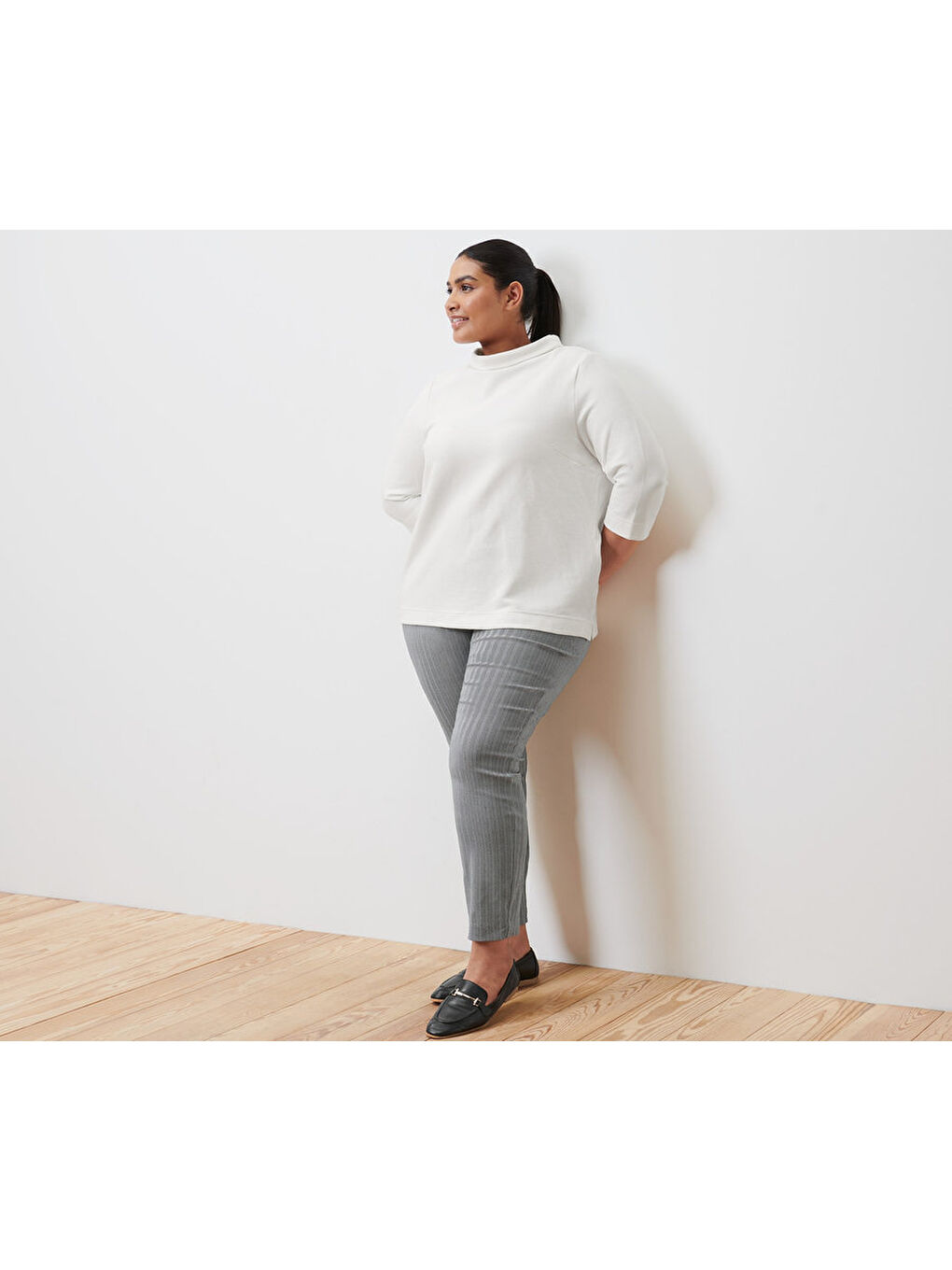 Kadın Esnek Pantolon, Yeşil-3