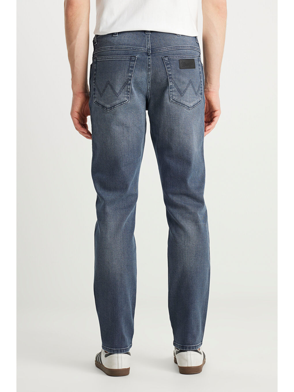 %100 Pamuk Frank Relaxed Fit Geniş Kesim Açık Gri Jean Denim Pantolon-3