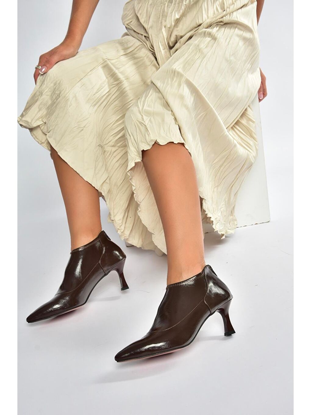 Kahverengi Kadın Topuklu Ayakkabı V676523608-2