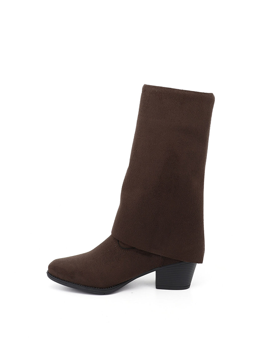 Kahverengi Kadın AÇIK KAHVERENGİ Sivri Burun Kalın Topuklu Kovboy Çizme-2