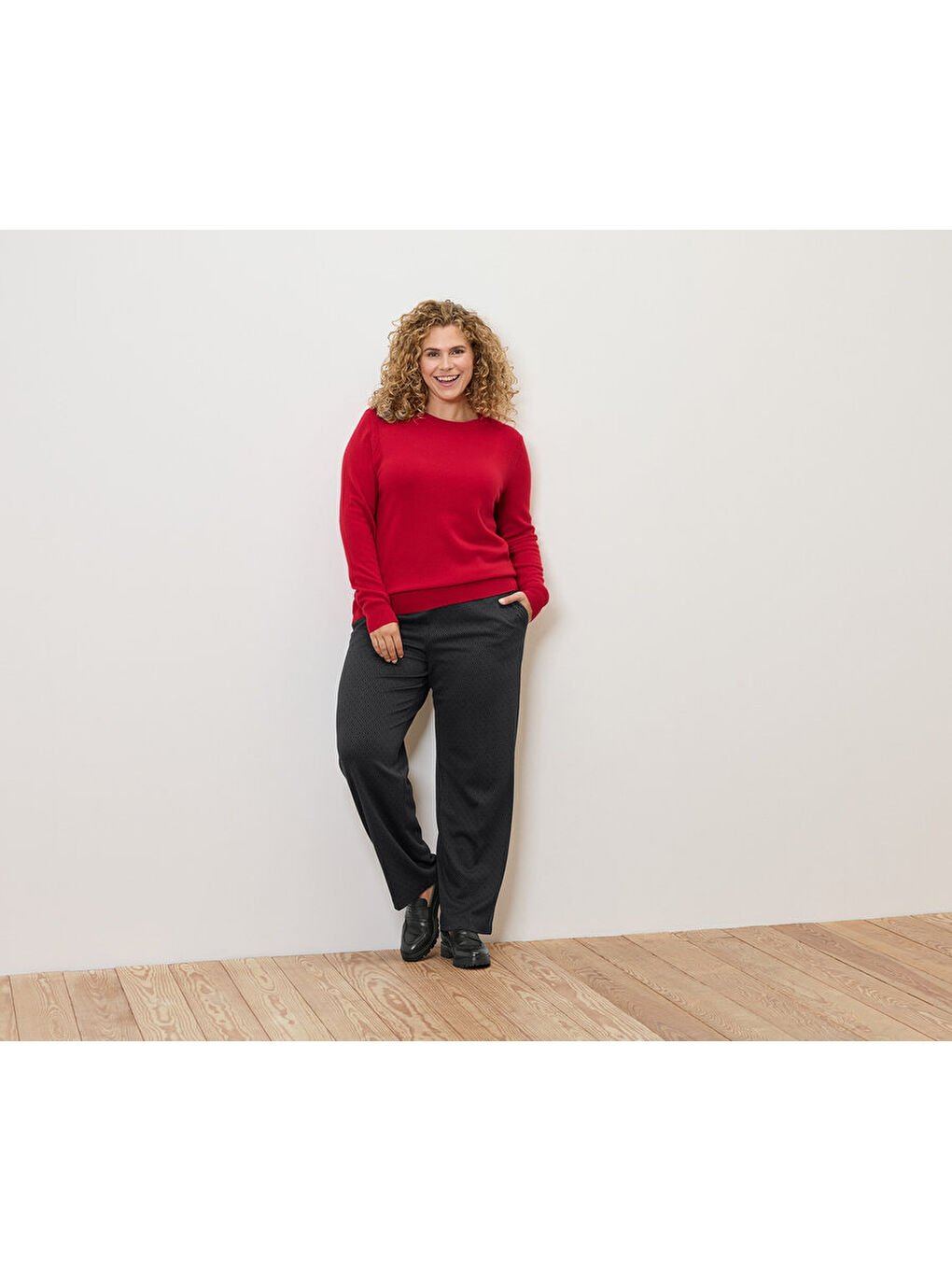 Siyah Kadın Palazzo Pantolon, Jakar-3