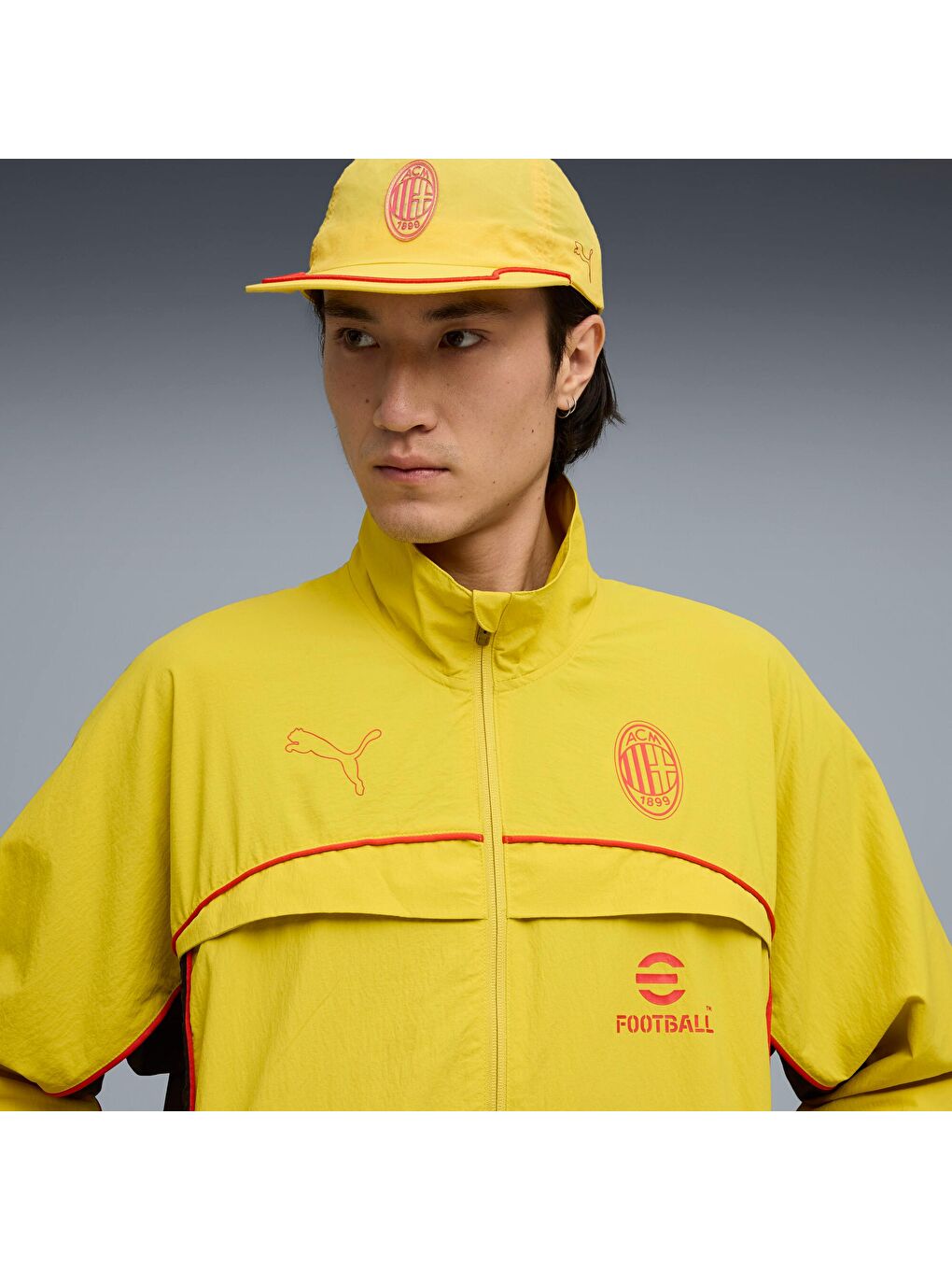 Kırmızı AC MILAN FtblStatement Cellerator Erkek Fermuarlı Sweatshirt-4