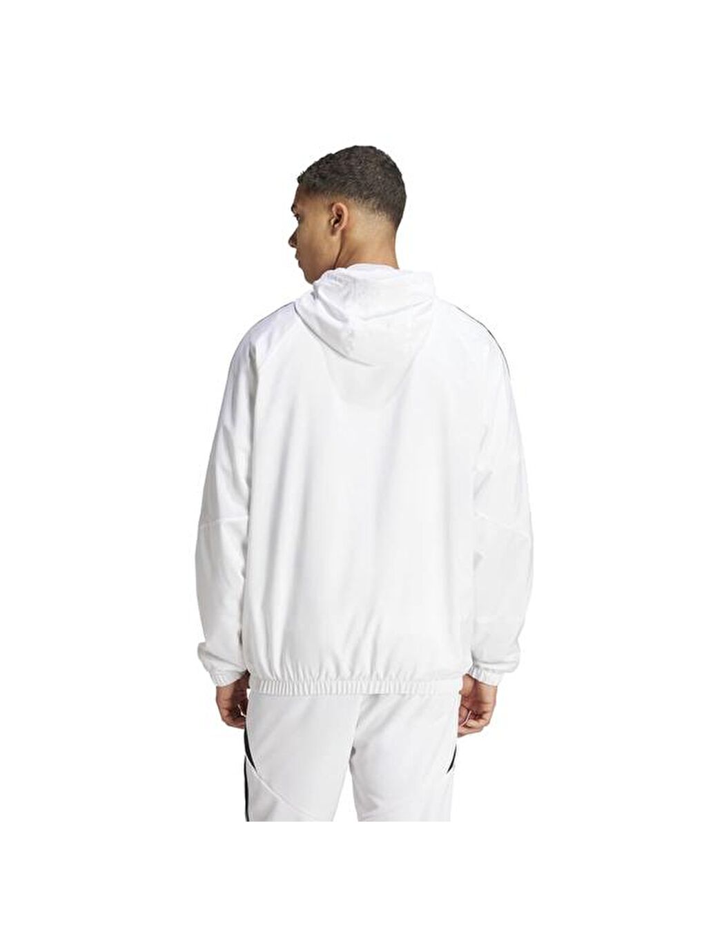 Tiro 24 Windbreaker Erkek Beyaz Kapüşonlu Fermuarlı Sweatshirt-1