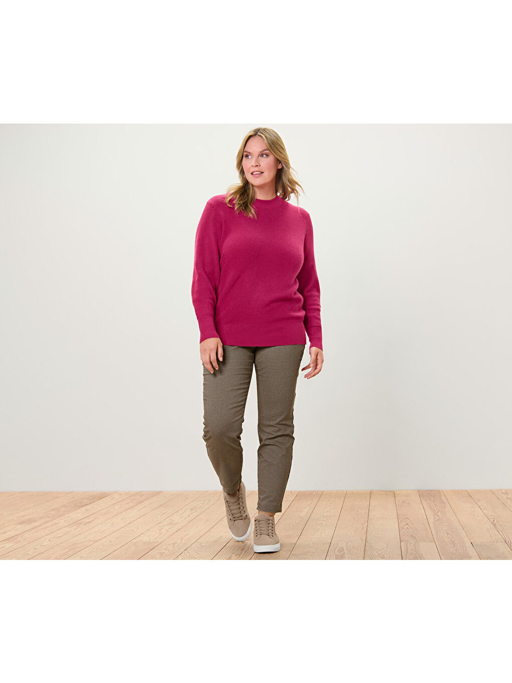 Kahverengi Kadın Streç Pantolon, Jakar, Kazayağı-2