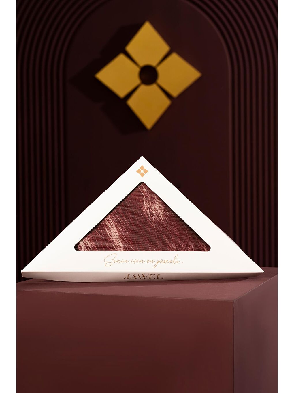 Bordo Kadın Ceylan Desen Soft Şal-1